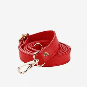 Faux leather adjustable bag strap